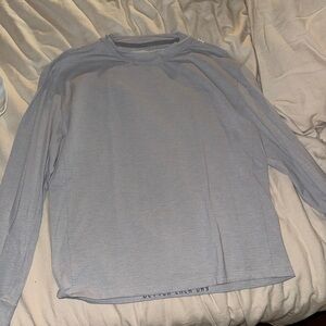 Lululemon Relaxed-Fit Training Long Sleeve in Heathered Seal Grey
